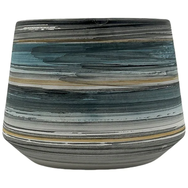 MCarr 6.1"x6.1"x4.6" Ceramic Pot Matte Multi Blue Colors