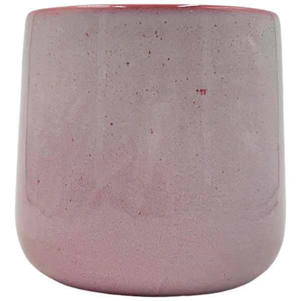 MCarr 6.1"x6.1"x5.9" Stoneware Pot with Reactive Finish Pink