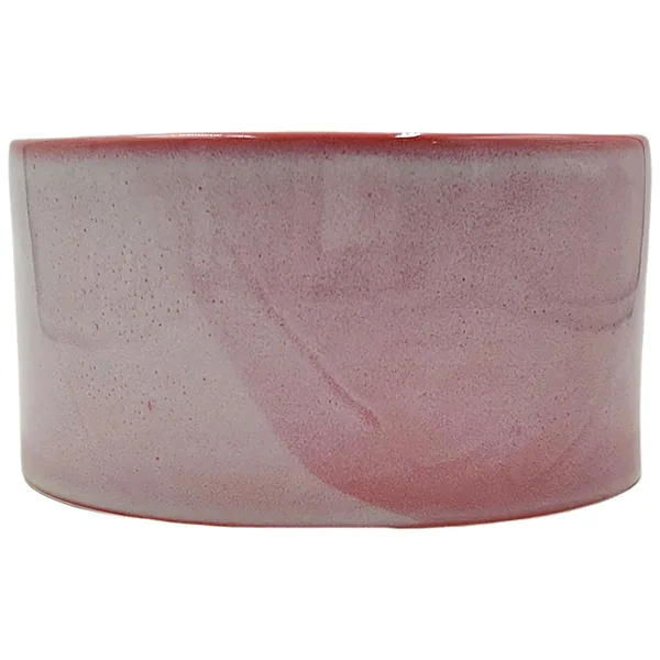 MCarr 7.4"x7.4"x3.8" Stoneware Pot with Reactive Finish Pink