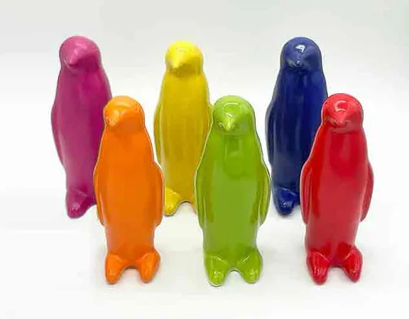 Mcarr 7.5"x7"X8.4" Ceramic Pot Glossy Glaze Penguin Figure - Image 2