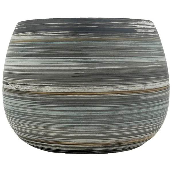 MCarr 7.8"x7.8"x5.7" Ceramic Pot Matte Multi Blue