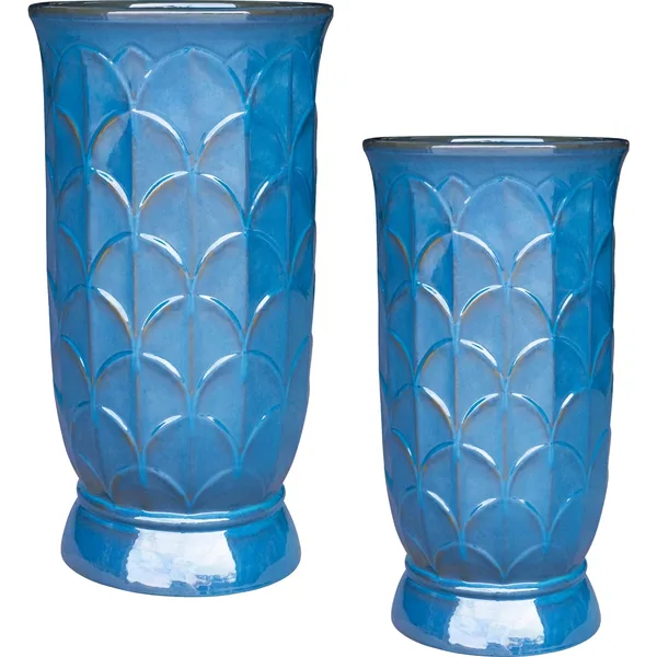 MCarr 8pc Tall Scallop Planter Pallet Ultramarine