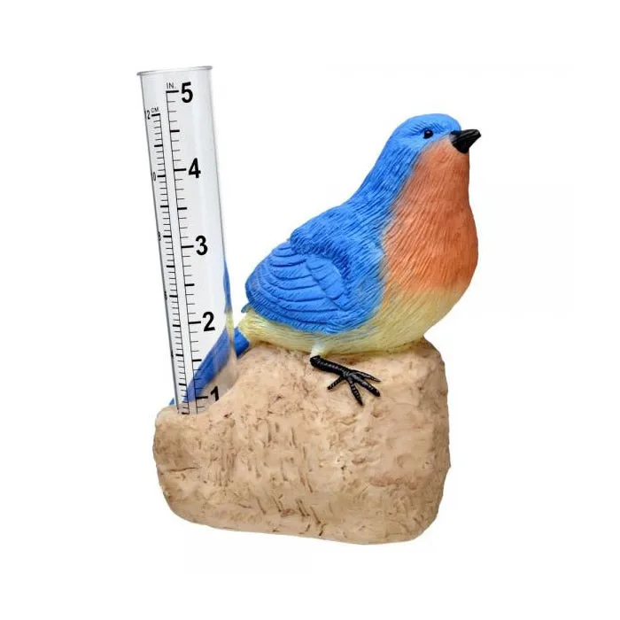 MCarr Blue Bird Rain Gauge Polyresin - Image 2