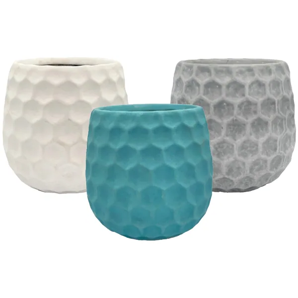 MCarr Dimple Fat Bottom Planter Asst Mixed Colors