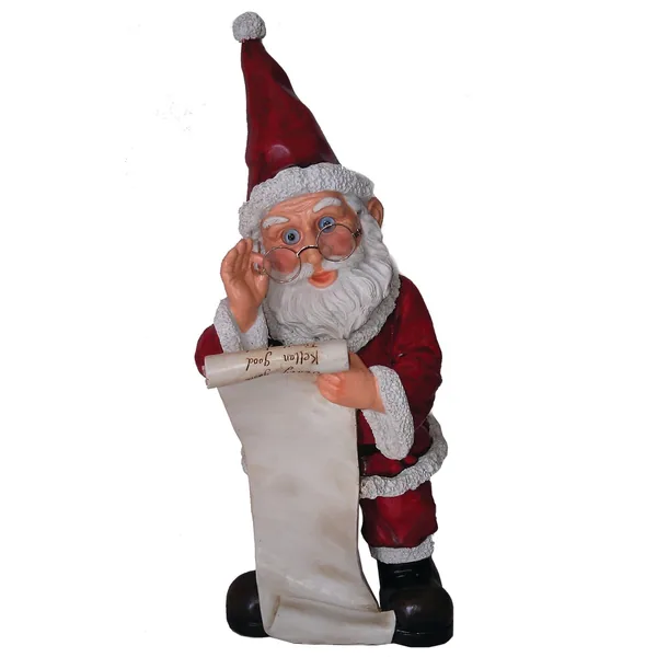 MCarr Garrold Santa w/ Christmas List Resin
