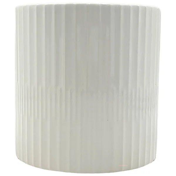 MCarr x6"x6" Gloss Ceramic Pot White