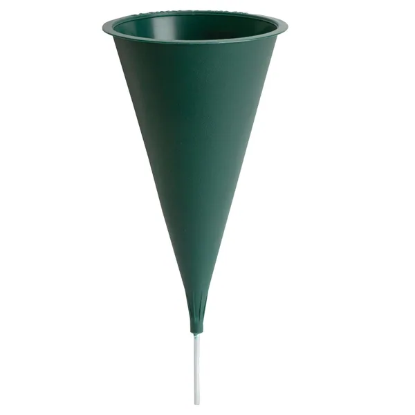Memorial Vase Plain Cone Green