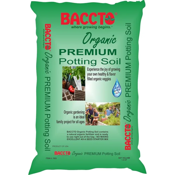 Mi Peat 1.5cf BACCTO Organic Premium Potting Soil