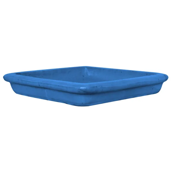 Michael Carr 11.8" Glazed Square Saucer Peacock