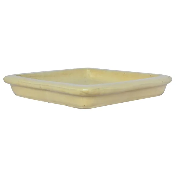 Michael Carr 15.7" Square Saucer Light Cream