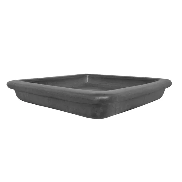 Michael Carr 15.7" Square Saucer Matte Black