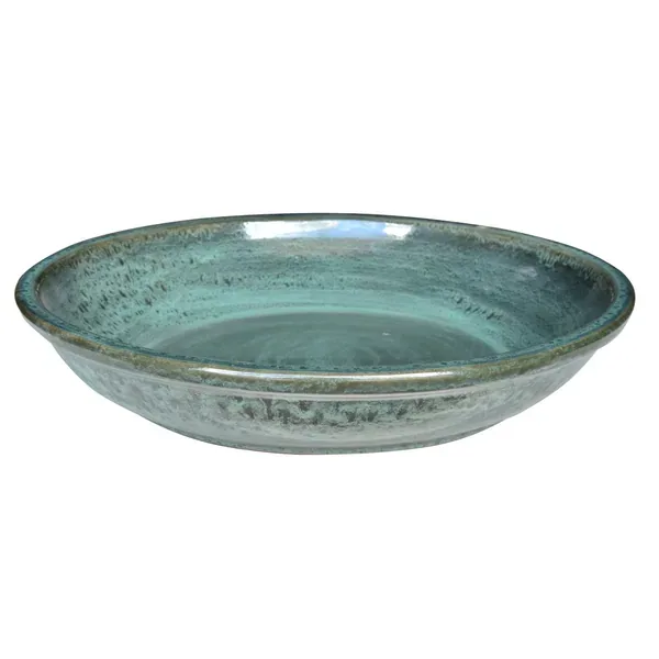 Michael Carr 16.1" Flared Round Saucer Falling Green - Image 2