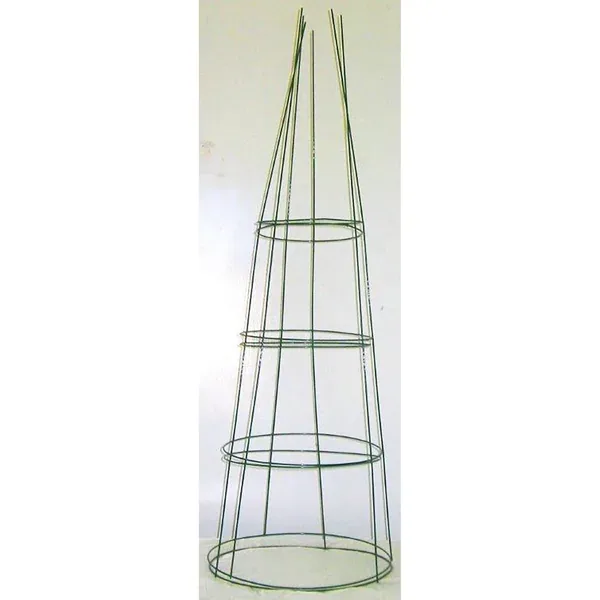 Midwest Wire Works 42" Extra Heavy Duty Tomato Cage Green 4 Ring 3 Leg - Image 2