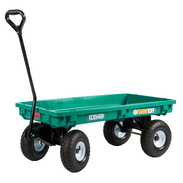 Millside 20x38" Plastic Deck Wagon w/ 4x10 Tires