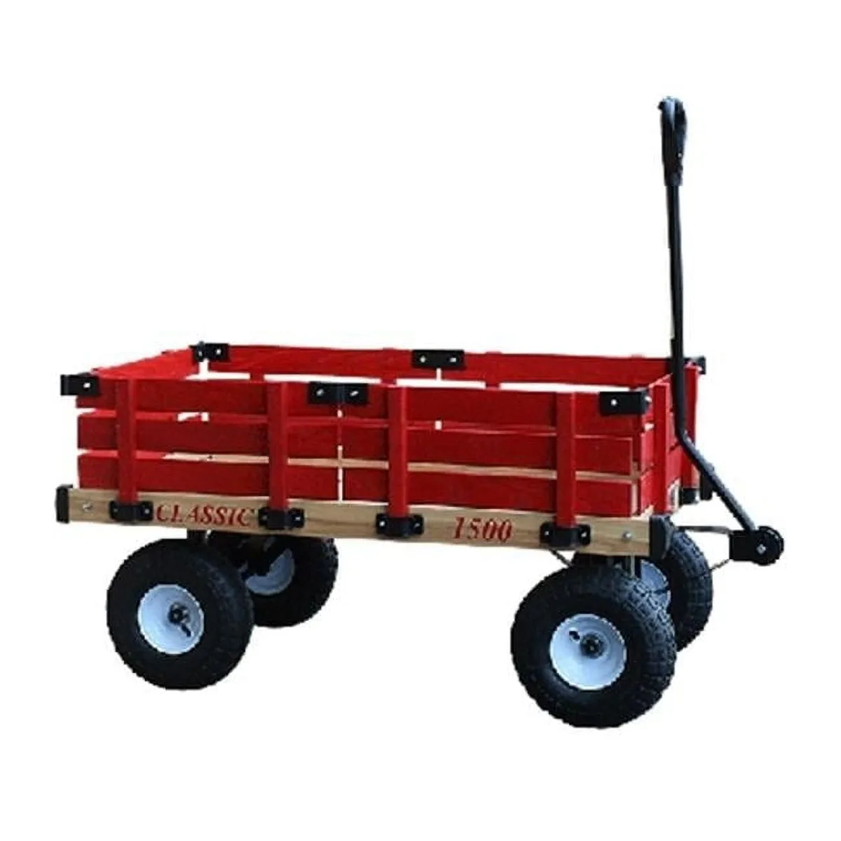 Millside 20x38" Plastic Double Deck Cart w/ 4x10 Tires - Image 2