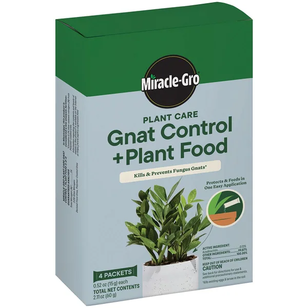 Miracle-Gro Plant Care Gnat Cont + Food 4pk