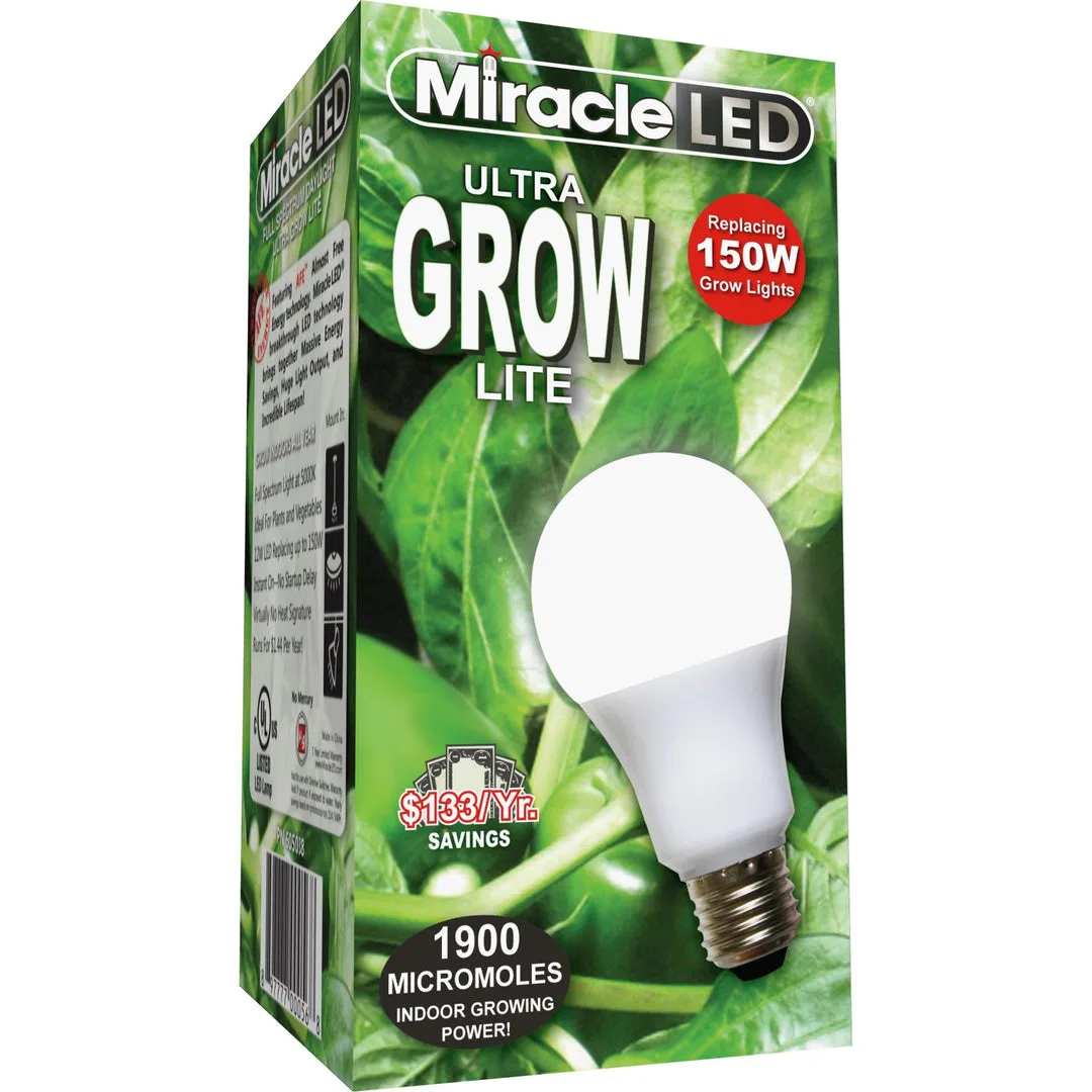 Miracle LED Kitchen Gardener LED Grow Light Kit 150W, 3-Foot Length, with 2 Ultra Grow Lite Full Spectrum Grow Bulbs - Image 2