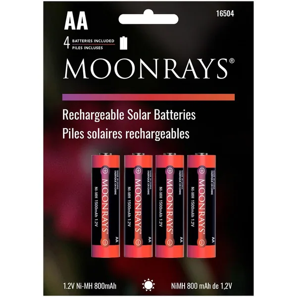 Moonrays 4pk AA Rechargeable Batteries