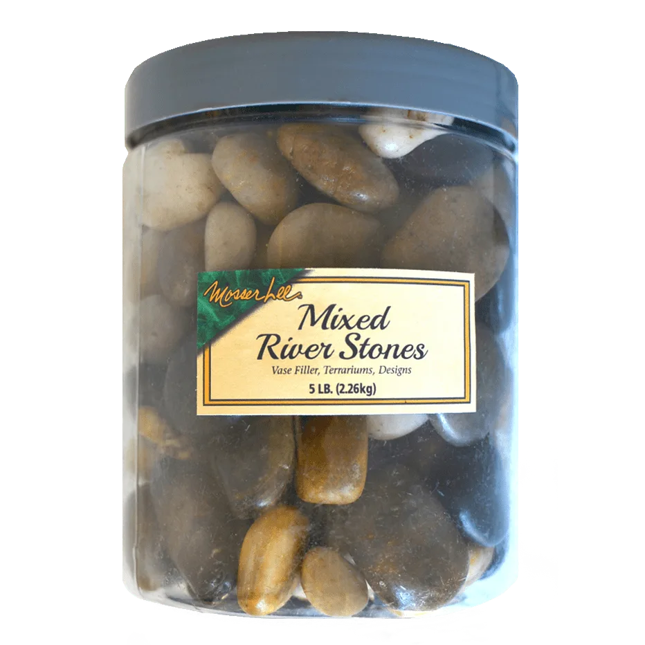 Mosser 5 lbs Mixed River Stones Jar - Image 2