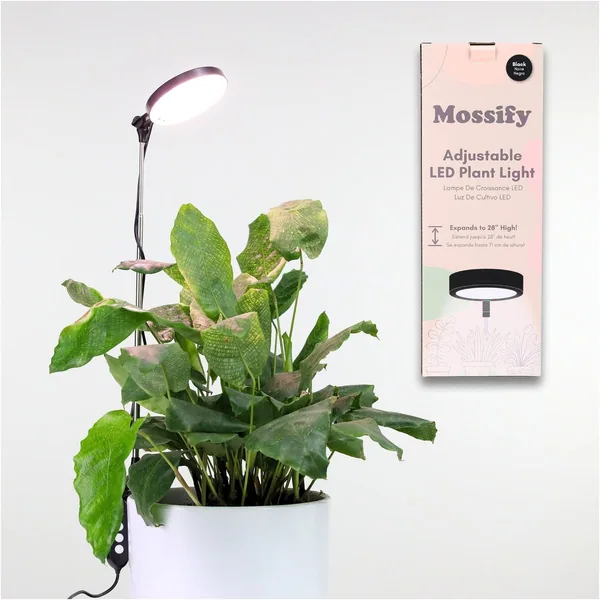 Mossify 28" Adjustable LED Plant Light Black