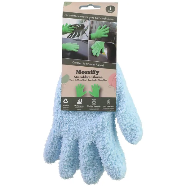 Mossify One Size Microfiber Gloves Blue