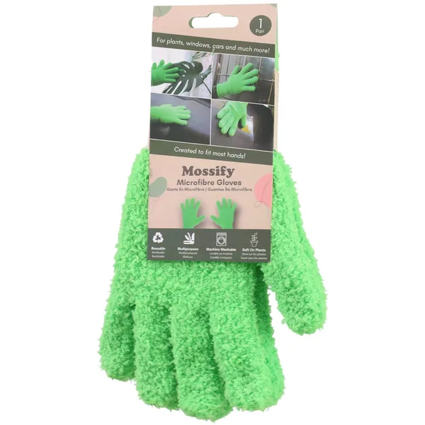 Mossify One Size Microfiber Gloves Green