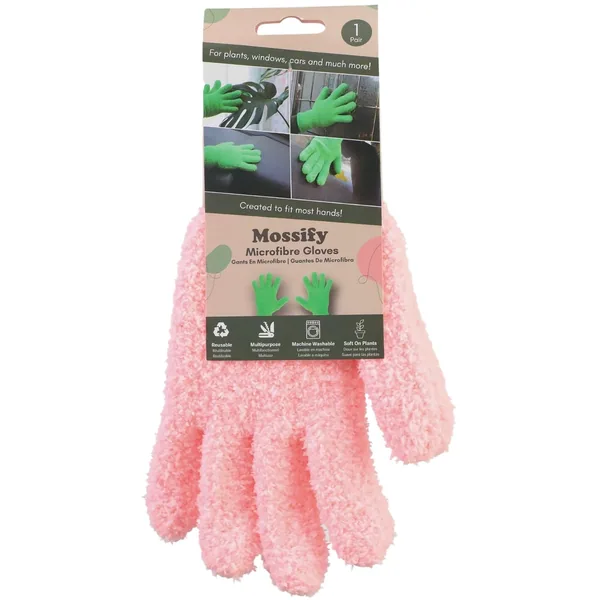 Mossify One Size Microfiber Gloves Pink