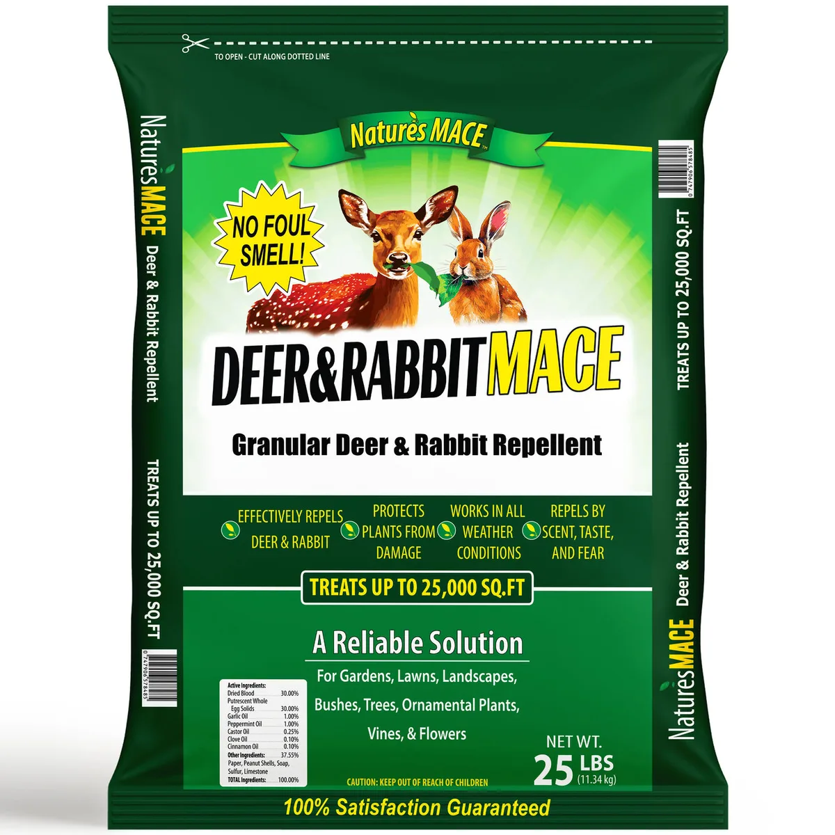 Nature's Mace 25 lbs Deer & Rabbit Repellent Granules - Image 2