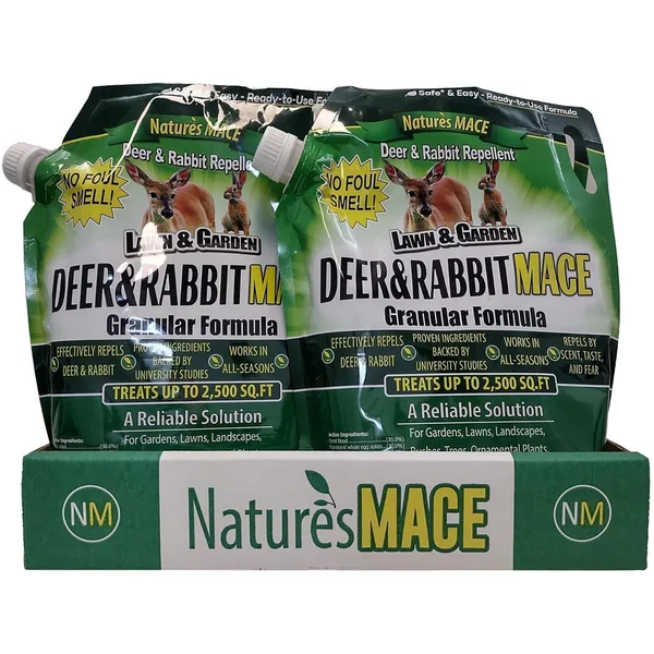 Nature's Mace MiniMace 8pc 2.5 lbs Deer & Rabbit Repellent Granules Counter Display (Case of 8)