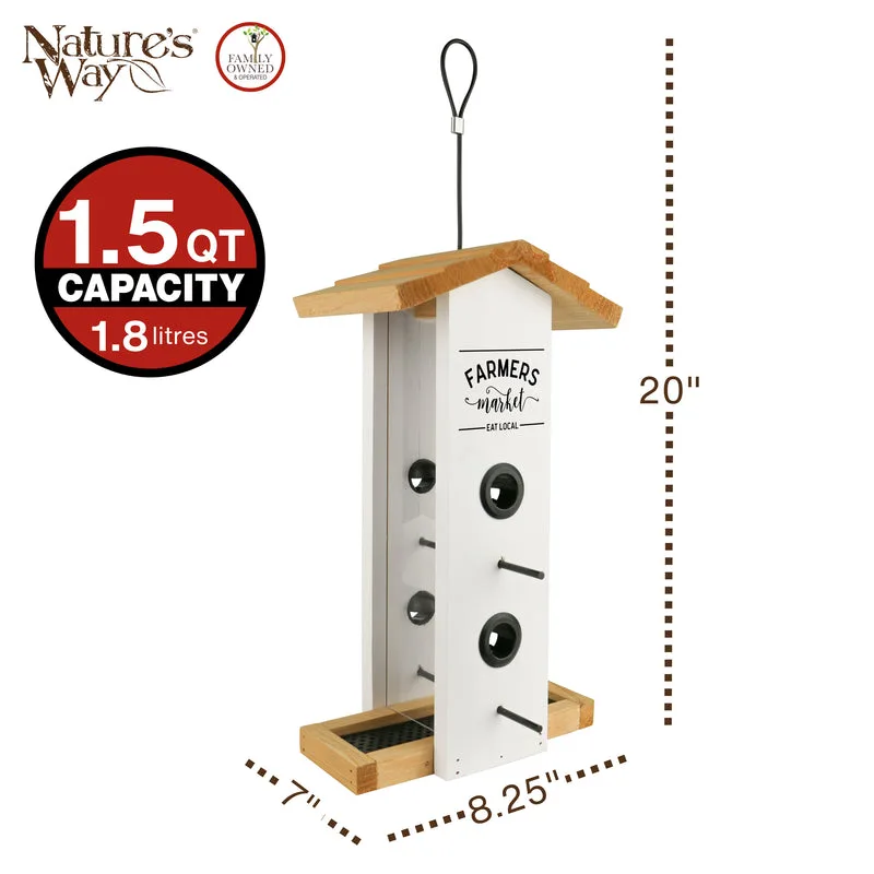 Natures Way 1.5qt Vertical Feeder Farmhouse - Image 2