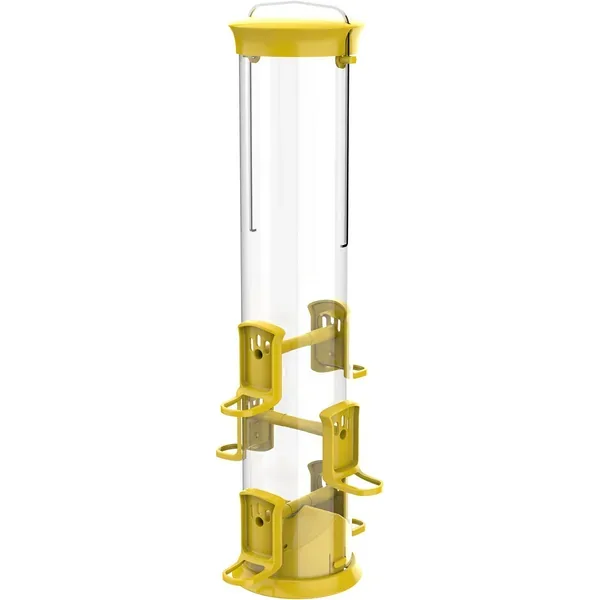 Natures Way 2.1qt Large Plastic Tube Thistle Feeder Yellow - Image 2