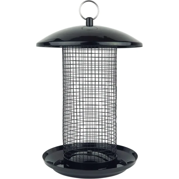 Natures Way 2.75qt Metal Mesh Mixed Seed and Peanut Bird Feeder Midnight