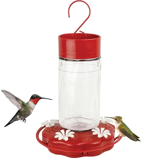 Natures Way 20oz Glass Hummingbird Feeder Scarlet Swirl - Image 2