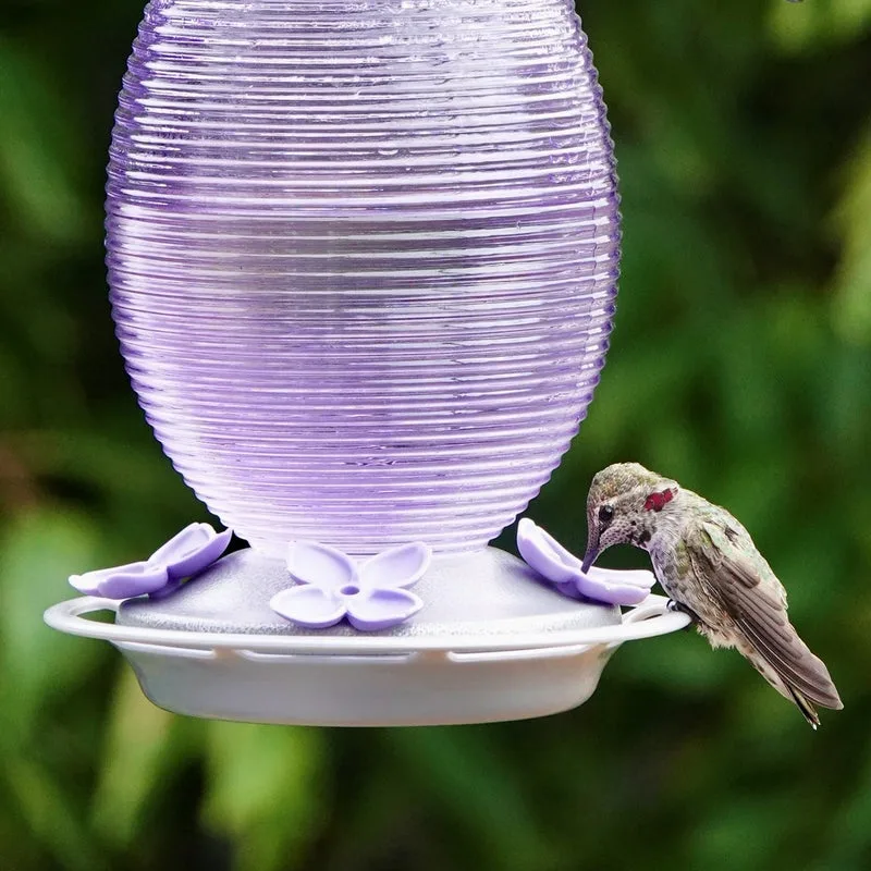 Natures Way 29oz Antique Glass Hummingbird Feeder Lilac Dreams - Image 2