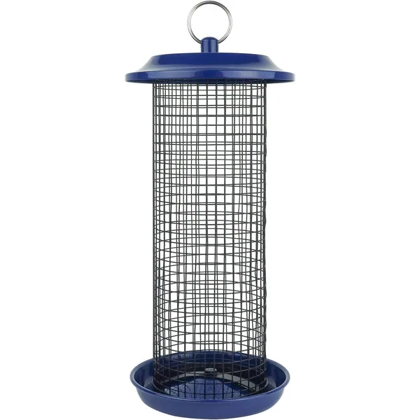 Natures Way 2qt Metal Mesh Mixed Seed and Peanut Bird Feeder Cobalt