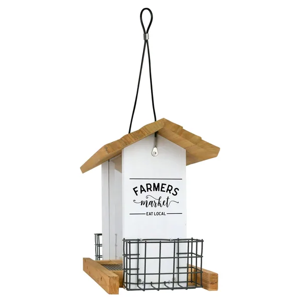 Natures Way 3qt Hopper Feeder w/ Suet Cages Farmhouse