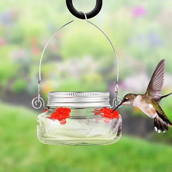 Natures Way 6oz Mason Jar Hummingbird Feeder - Image 2