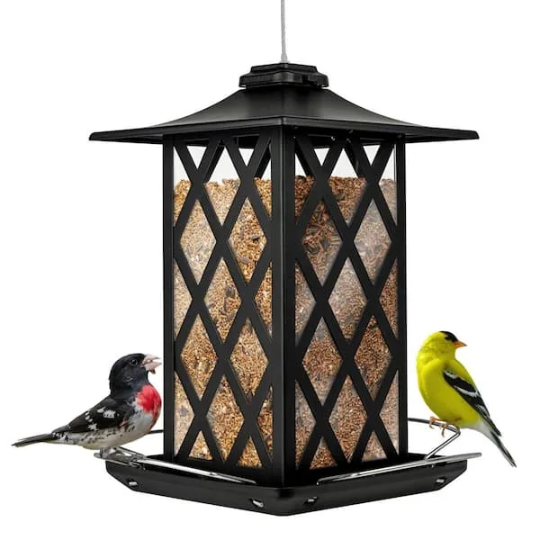 Natures Way Metal Gazebo Bird Feeder Contemporary Lantern 1.56qt - Image 2