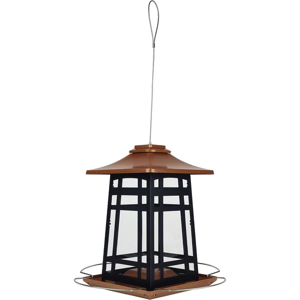 Natures Way Metal Gazebo Bird Feeder Copper Arches 3.3qt
