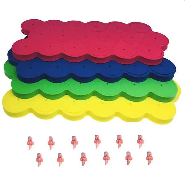Neoprene Replacements Green / Yellow / Blue / Red 1.625in + 12 Replacement Spray