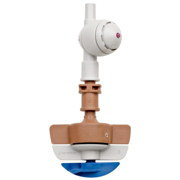 Netafim 23.4gpm SpinNetafim Sprinkler Head Assembly w/ CNL Brown Mist Brown Body Blue Spinner