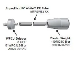 Netafim DRIPPER.5GPM WITH RED WEIGHT