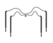 Netafim NET 18" 4-Way Flat MOD Manifold Assembly Short Angle Arrow Dripper w/ Super Flex UV White PE Tubing 25/Bag