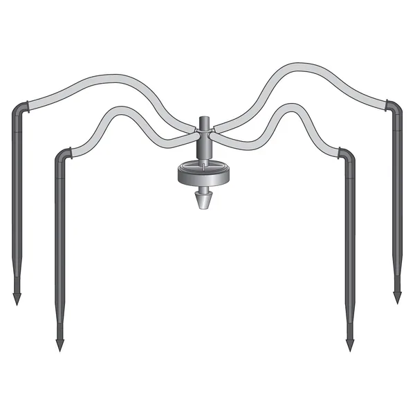 Netafim NET 24"/48" 4-Way Flat MOD Manifold Assembly Angle Arrow Dripper w/ Super Flex UV White PE Tubing 25/Bag