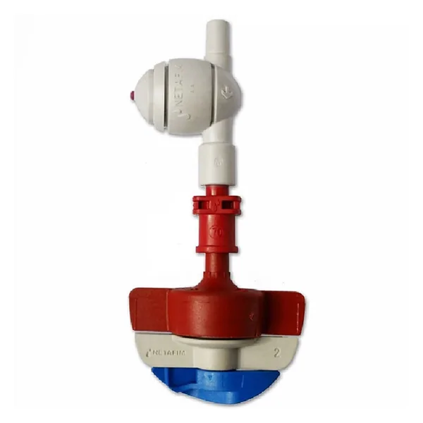 Netafim SpinNet Sprinkler Head with Check Valve, Red Mist, Red Body, Blue Spinne