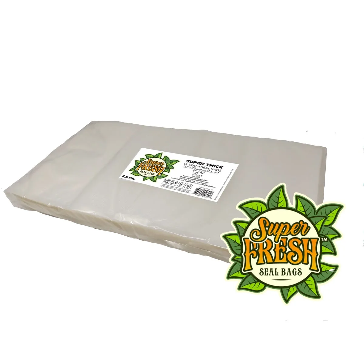 No Stress Distribution Super Fresh 11.5" x 50' 4.5mil Vacuum Seal Roll Clear - Image 2