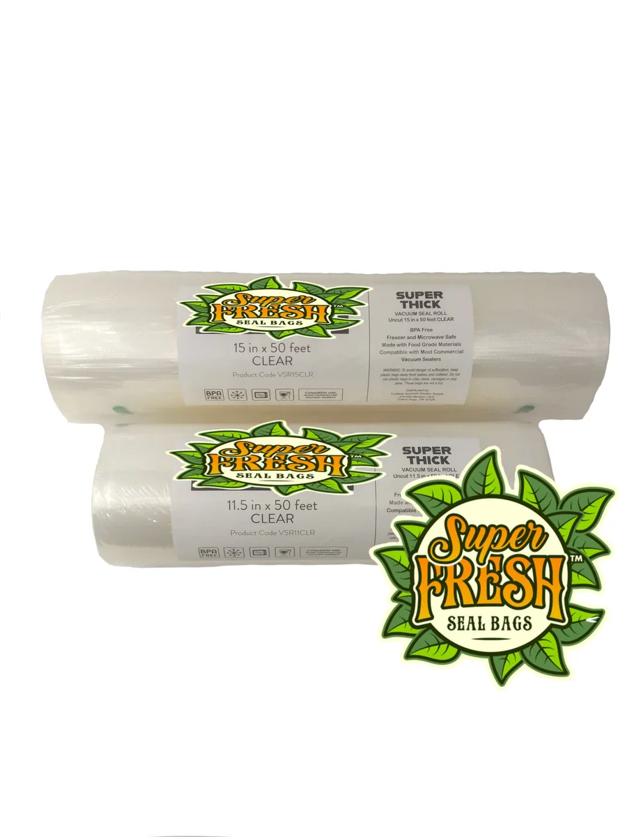 No Stress Distribution Super Fresh 15" x 50' 4.5mil Vacuum Seal Roll Clear - Image 2