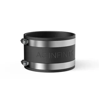 Noise Reduction Clamp, Duct Coupler 4" with Stainless Steel Clamps