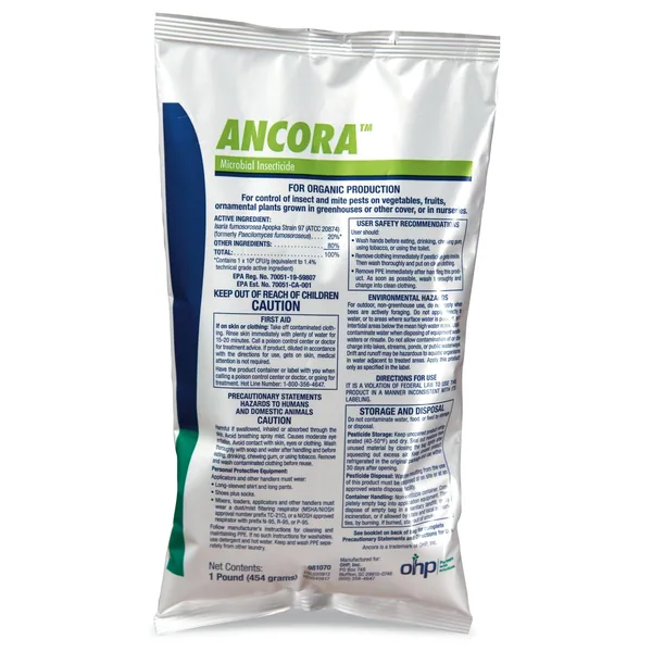 Ohp, OHP Ancora 1Lb OMRI ( Isaria fumosorosea Apopka strain 97 ) — Case of 10