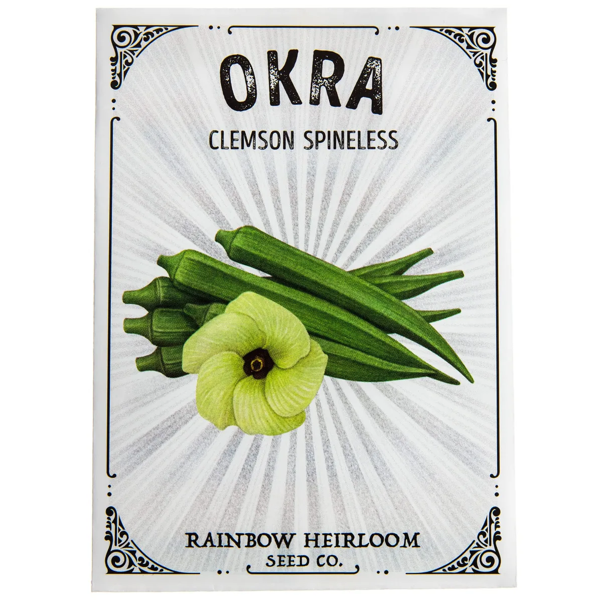 Okra, Heirloom Clemson Spineless 4 Grams - Image 2
